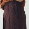 Pantalon de pêcheur en coton rayé