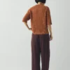 Pantalon de pêcheur en coton rayé
