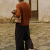 Pantalon de pêcheur en coton rayé