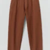 Pantalon Elliot en toile de coton teint en pièce