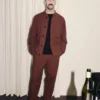 Pantalon Elliot en toile de coton teint en pièce