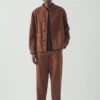 Pantalon Elliot en toile de coton teint en pièce