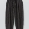 Pantalon en coton et cachemire à carreaux Minako