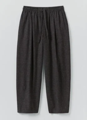 Pantalon en coton et cachemire à carreaux Minako