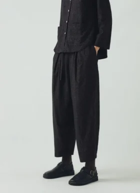 Pantalon en coton et cachemire à carreaux Minako