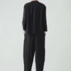 Pantalon en coton et cachemire à carreaux Minako