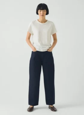 Pantalon en denim indigo fuselé