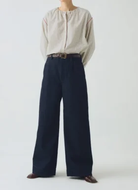 Pantalon en denim à jambes larges