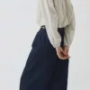 Pantalon en denim à jambes larges