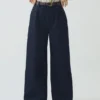 Pantalon en denim à jambes larges