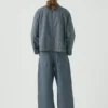Pantalon en denim à rayures Hickory et jambes larges