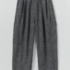Pantalon en lin et coton avec poches plaquées