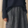 Pantalon en lin et coton avec poches plaquées