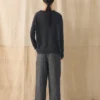 Pantalon en lin et coton avec poches plaquées