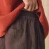 Pantalon en lin teint en pièce Alfie