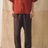 Pantalon en lin teint en pièce Alfie