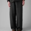Pantalon en lin teint en pièce avec cordon de serrage