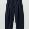 Pantalon en lin teint en pièce Minako