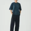 Pantalon en sergé de coton biologique sculpté
