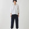 Pantalon en sergé indigo Alix