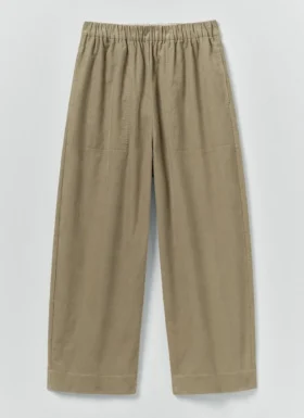 Pantalon en velours côtelé bio à jambes larges