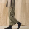 Pantalon en velours côtelé bio à jambes larges