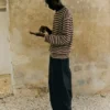Pull en laine d&rsquo;alpaga rayé