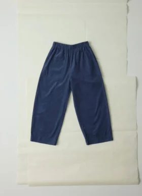 Pantalon à jambes larges en velours côtelé biologique