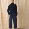 Pantalon à jambes larges en velours côtelé biologique