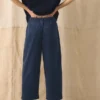 Pantalon à jambes larges en velours côtelé biologique