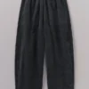 Pantalon à jambes larges en velours côtelé biologique
