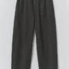 Pantalon Jude en sergé de coton à jambes larges