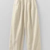 Pantalon large en coton et lin Corinne
