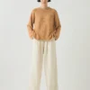 Pantalon large en coton et lin Corinne