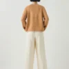 Pantalon large en coton et lin Corinne