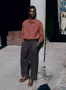 Pantalon large en toile de coton Bill