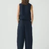 Gilet en toile de coton et lin