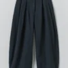 Pantalon large à micro-motif pied-de-poule Carys