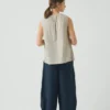 Pantalon large à micro-motif pied-de-poule Carys