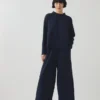 Pantalon long en jersey bouclé