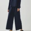 Pantalon long en jersey bouclé