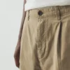 Pantalon Otto en sergé de coton plissé