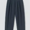 Pantalon à plis rayé Caspar