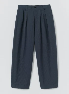 Pantalon à plis rayé Caspar
