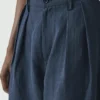 Pantalon à plis rayé Caspar