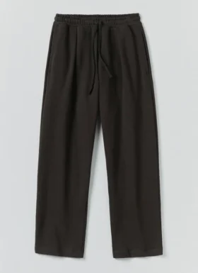 Pantalon plissé en jersey bouclé