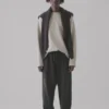 Pantalon plissé en jersey bouclé