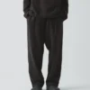 Pantalon plissé en jersey bouclé