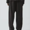 Pantalon plissé en jersey bouclé