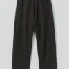 Pantalon plissé en jersey bouclé